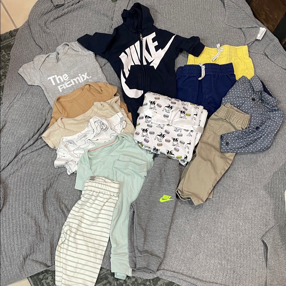 Baby Boy 3-6M 12piece Clothing Bundle w/New Blanket